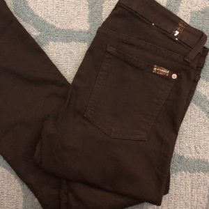 7 for all mankind black stretch jeans 32
